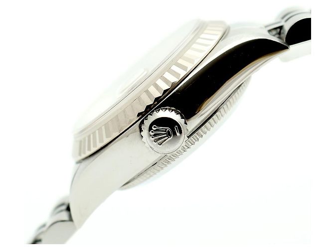 Rolex Reloj Datejust de acero para mujer Original Ten-Point Diamond Plata - vista 9