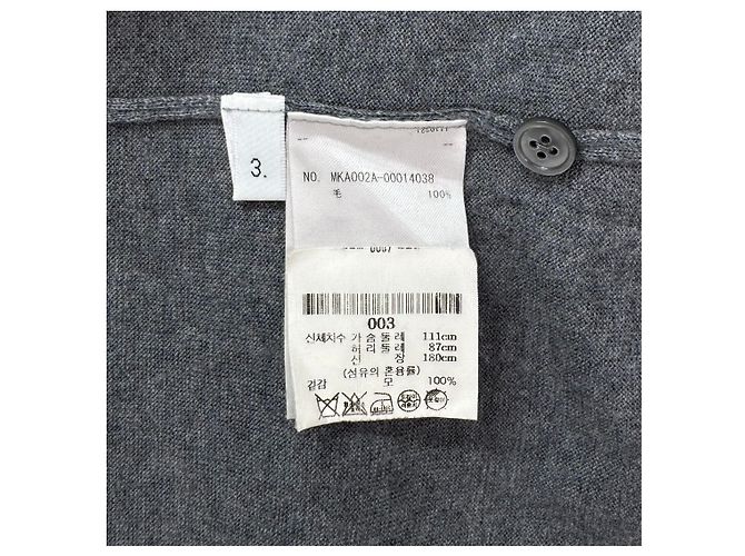 Thom Browne Diagonales Armband aus Merinowolle-Strick Grau Braun - Ansicht 6