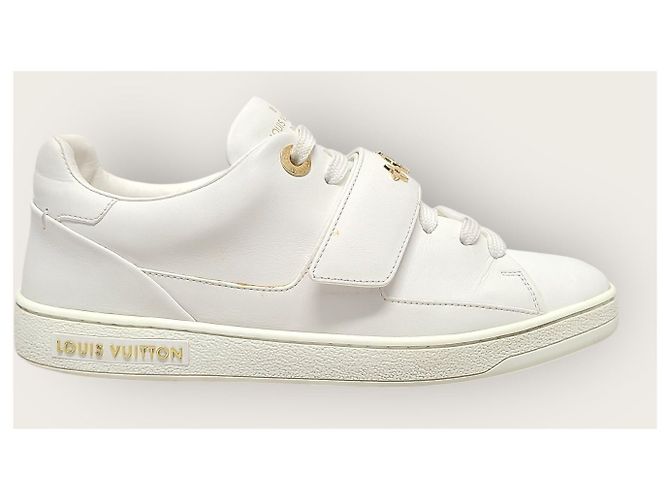 Louis Vuitton White Gold Monogram Velcro Front Row - view 2