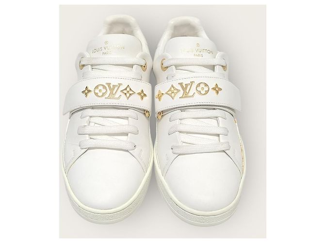 Louis Vuitton White Gold Monogram Velcro Front Row - view 6