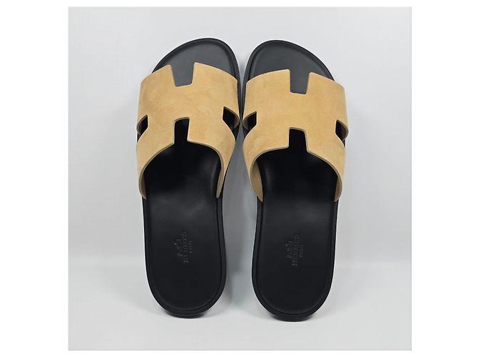 Hermès Pantofole in pelle scamosciata Izmir Multicolore - vista 7