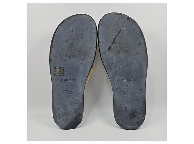Hermès Pantofole in pelle scamosciata Izmir Multicolore - vista 8