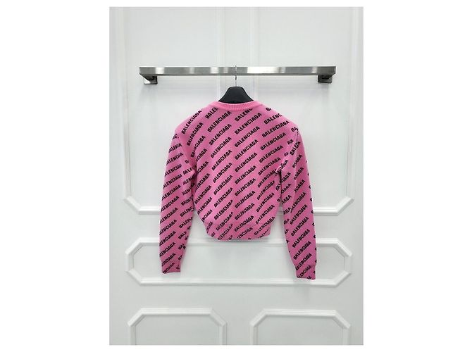 Balenciaga Oversized Logo Strick Pink XS - Ansicht 2