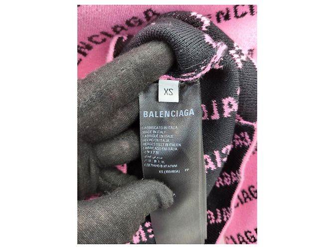 Balenciaga Oversized Logo Strick Pink XS - Ansicht 4