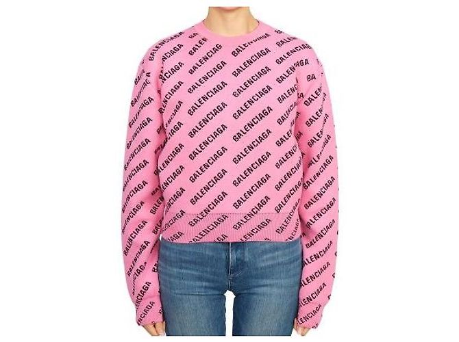Balenciaga Oversized Logo Strick Pink XS - Ansicht 6