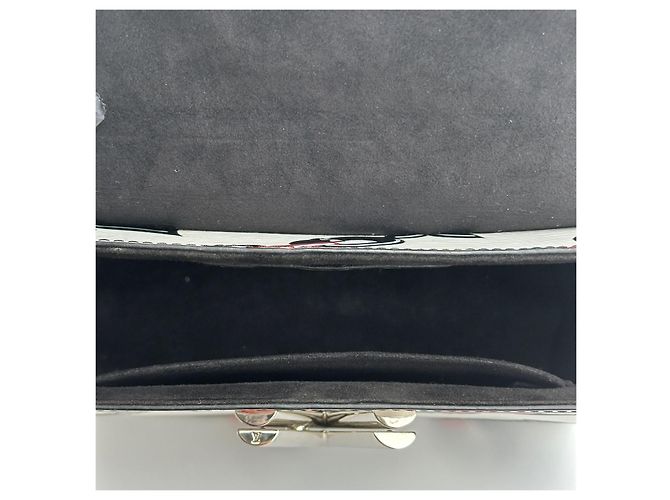 Louis Vuitton Borsa a tracolla Twist MM in pelle Epi Argento - vista 10