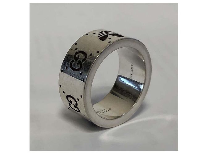 Gucci Anello d'argento Collaborazione Adidas Nuovo prodotto Argento D'oro - vista 13