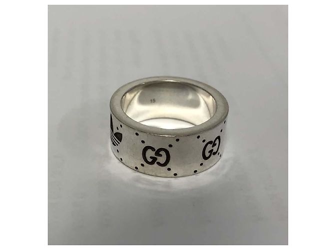 Gucci Anello d'argento Collaborazione Adidas Nuovo prodotto Argento D'oro - vista 14