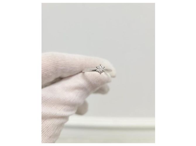 Tiffany & Co Tiffany Platinum Tiffany Setting Diamantring Golden - Ansicht 3