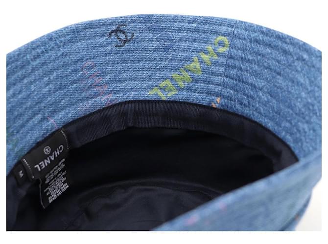 Chanel Denim Bucket Hat mit Logo Blau - Ansicht 6