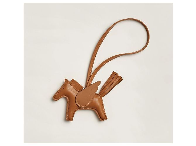 Hermès Charm Rodeo Pegasus Portachiavi Oro Arancione - vista 6