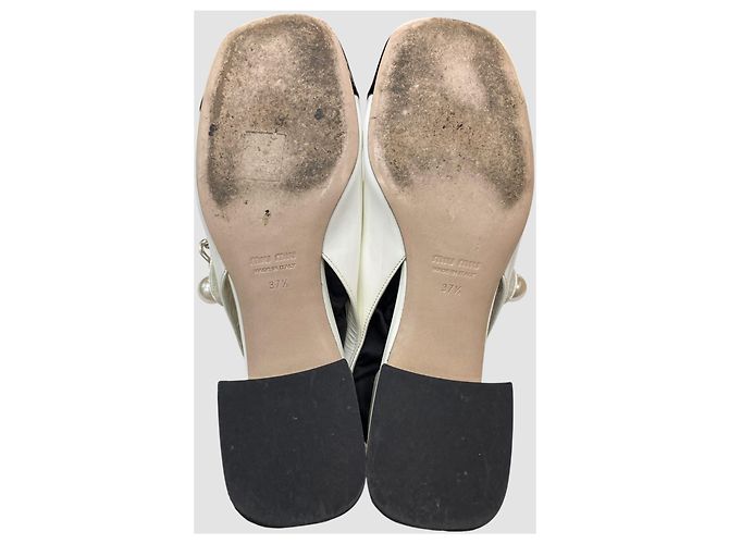 Miu Miu Mary Jane Slick Back da donna Argento - vista 9