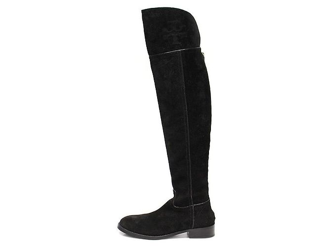 Tory Burch Botas altas SIMONE de ante negro para mujer - vista 4
