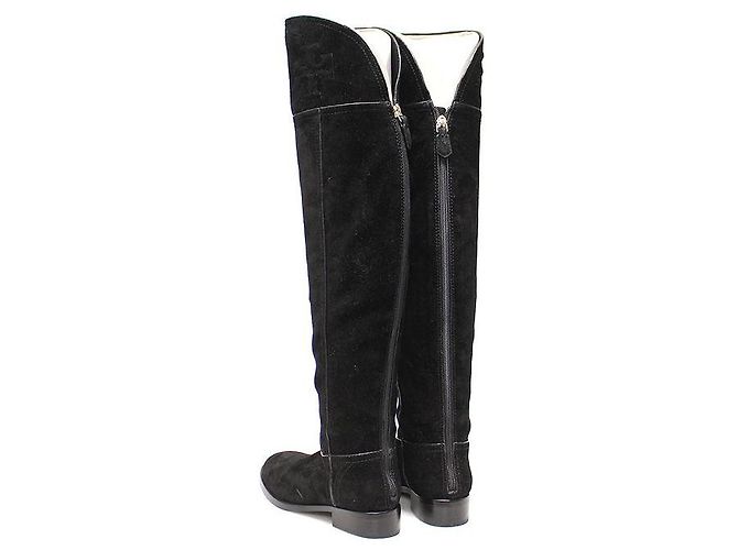 Tory Burch Botas altas SIMONE de ante negro para mujer - vista 5