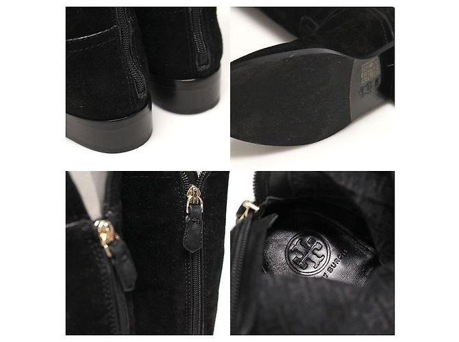 Tory Burch Botas altas SIMONE de ante negro para mujer - vista 7