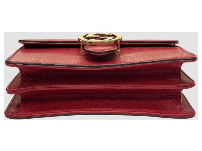 Gucci Borsa a tracolla con catena GG intrecciata Rossa Rosso - vista 8