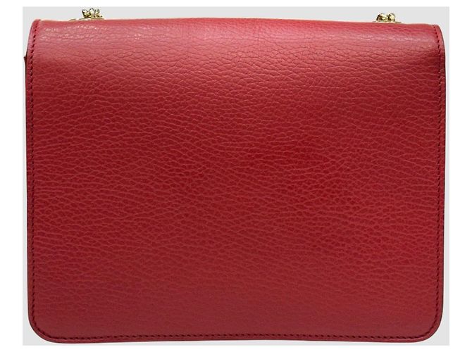 Gucci Borsa a tracolla con catena GG intrecciata Rossa Rosso - vista 9