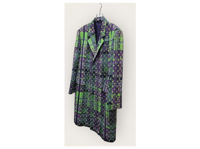 Louis Vuitton Monogram Neon Check Mantel Virgil Abloh Mehrfarben - Ansicht 2