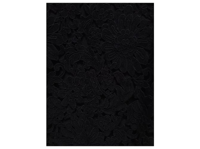 Louis Vuitton Strickoberteil mit schwarzem floralem Spitzendetail - Ansicht 3