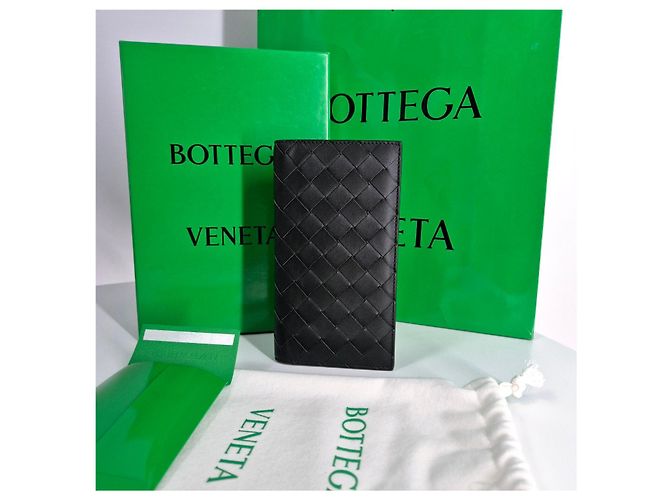 Bottega Veneta Portafoglio lungo Intrecciato da uomo Verde - vista 2