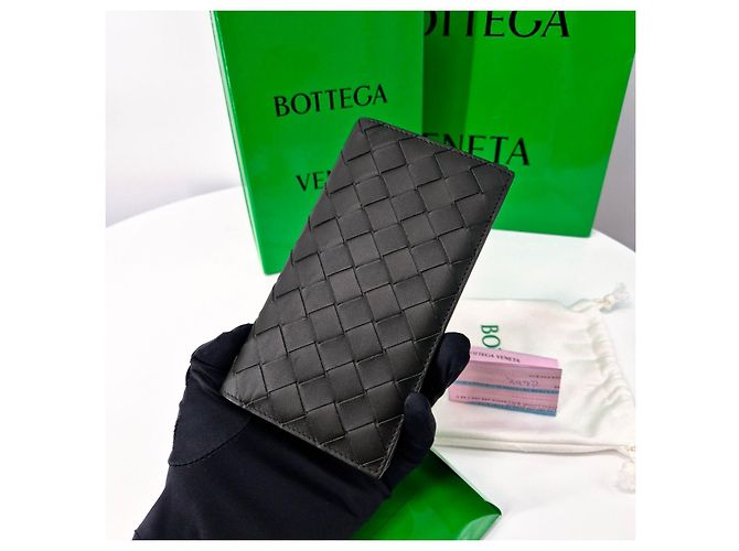 Bottega Veneta Portafoglio lungo Intrecciato da uomo Verde - vista 3