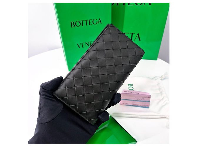 Bottega Veneta Portafoglio lungo Intrecciato da uomo Verde - vista 4