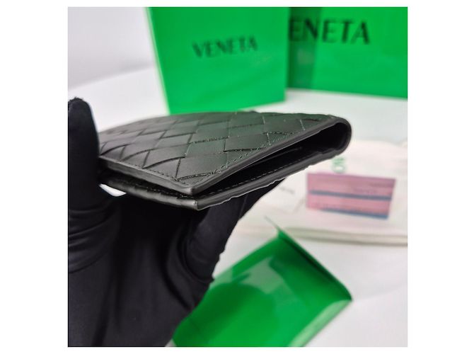 Bottega Veneta Portafoglio lungo Intrecciato da uomo Verde - vista 7