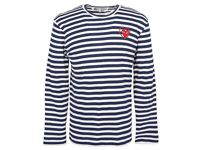 Comme Des Garcons Langarm-T-Shirt Red Wappen Metal Stone Stripe AX Mehrfarben - Ansicht 2