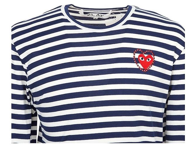Comme Des Garcons Langarm-T-Shirt Red Wappen Metal Stone Stripe AX Mehrfarben - Ansicht 4