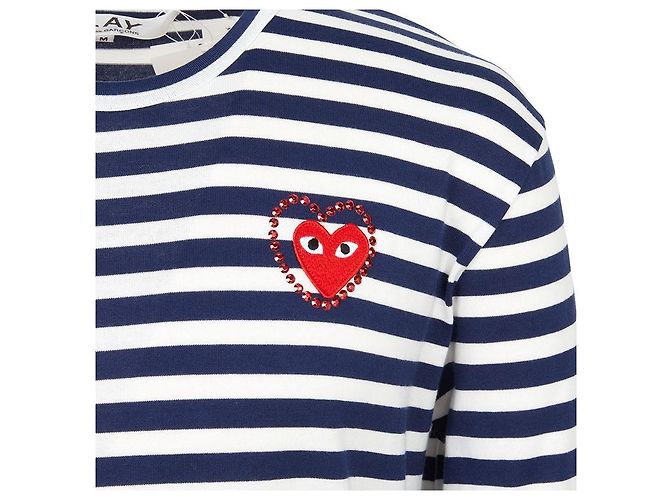 Comme Des Garcons Langarm-T-Shirt Red Wappen Metal Stone Stripe AX Mehrfarben - Ansicht 5