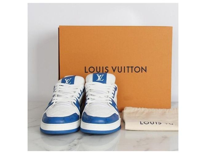 Louis Vuitton Sneakers Trainer Monogram Blu - vista 2