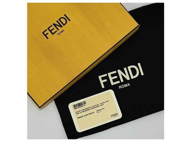 Fendi Borsa a tracolla portafoglio con catena Nero - vista 6