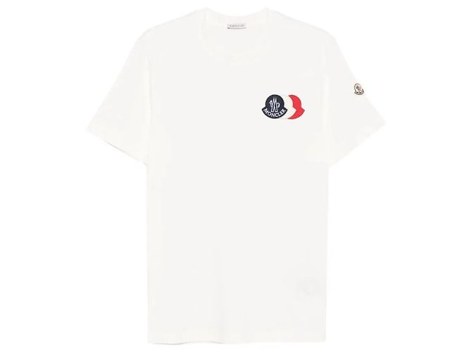 Moncler T-Shirt mit besticktem Logo Weiß - Ansicht 14