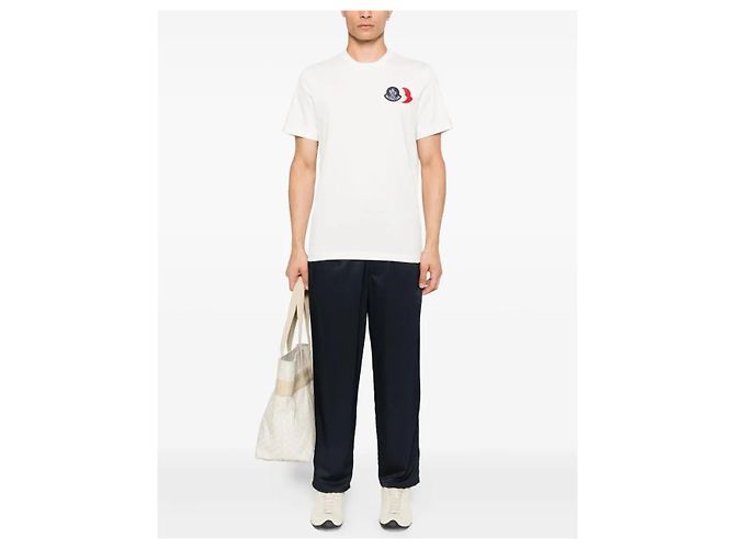 Moncler T-Shirt mit besticktem Logo Weiß - Ansicht 15