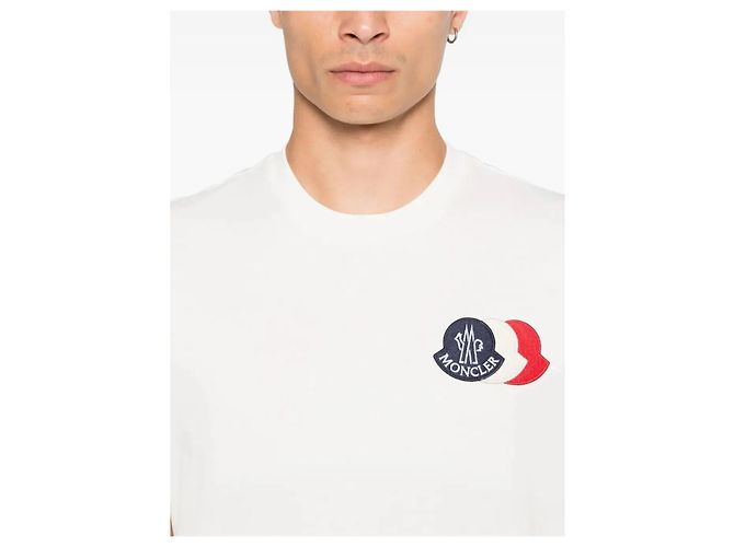 Moncler T-Shirt mit besticktem Logo Weiß - Ansicht 9