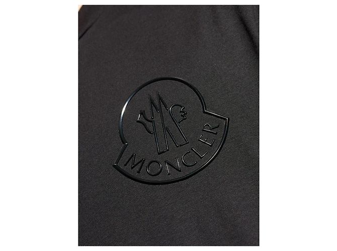 Moncler Logo Baumwoll-T-Shirt Schwarz - Ansicht 6