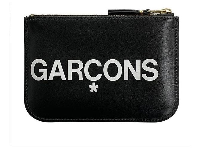 Comme Des Garcons Portafoglio con zip in pelle classico Nero - vista 2