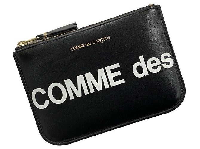 Comme Des Garcons Portafoglio con zip in pelle classico Nero - vista 3