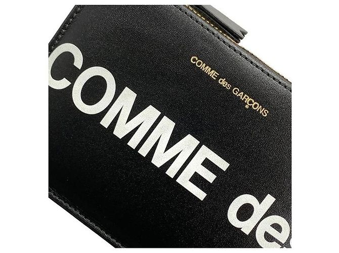 Comme Des Garcons Portafoglio con zip in pelle classico Nero - vista 4