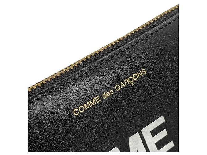 Comme Des Garcons Portafoglio con zip in pelle classico Nero - vista 7