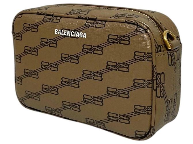 Balenciaga Monogram Camera Umhängetasche Braun - Ansicht 3