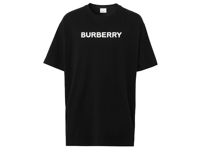 Burberry Oversized T-Shirt aus Baumwolle mit Logo Schwarz - vista 2