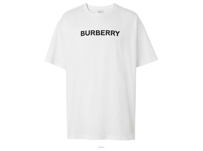 Burberry Oversized T-Shirt aus Baumwolle mit Logo Schwarz - vista 5