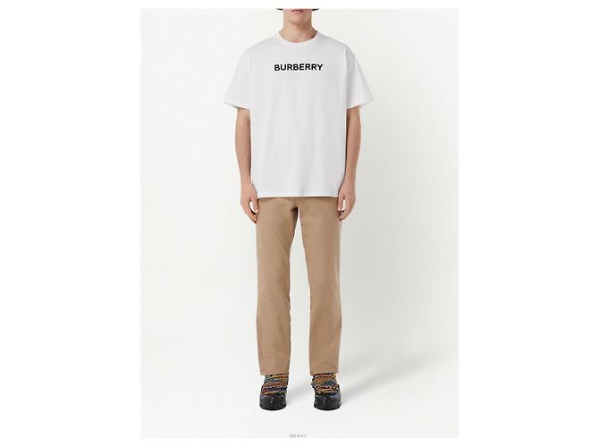 Burberry Oversized T-Shirt aus Baumwolle mit Logo Schwarz - vista 6