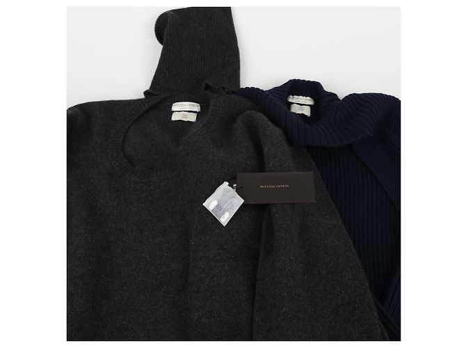 Bottega Veneta Strickpullover in Marineblau und Grau - Ansicht 3