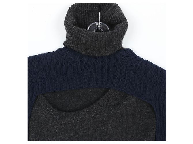 Bottega Veneta Strickpullover in Marineblau und Grau - Ansicht 4