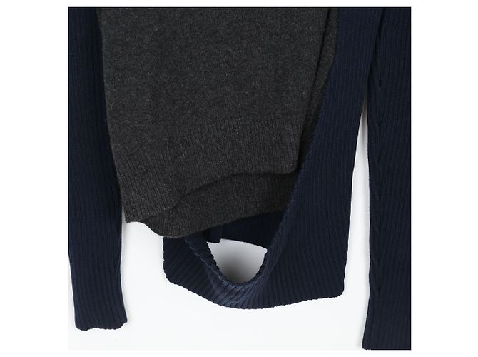 Bottega Veneta Strickpullover in Marineblau und Grau - Ansicht 5
