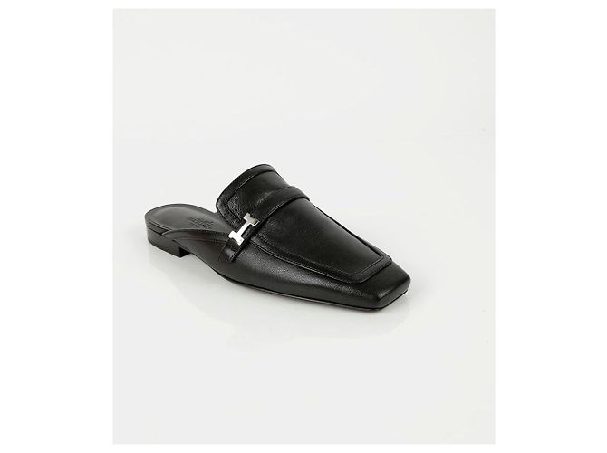 Hermès Mule Groovy in pelle nera Nero - vista 2