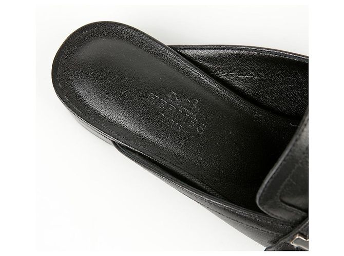 Hermès Mule Groovy in pelle nera Nero - vista 7
