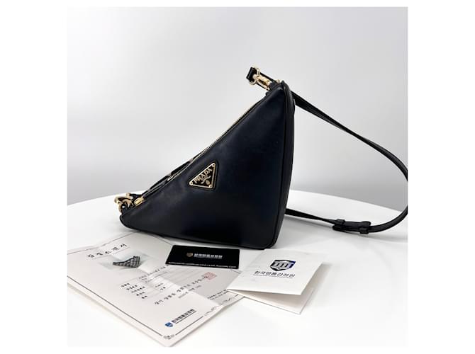 Prada Mini bolso de hombro con doble cadena triangular Multicolor - vista 5